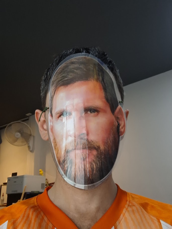 Messi Mask on Face