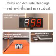 Quick and accurate readings with LED display and infrared detection