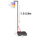 3.8m Vertec Vertical Jump Tester (Multi Colour, Weighted Base)