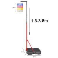 3.8m Vertec Vertical Jump Tester (Multi Colour, Weighted Base)