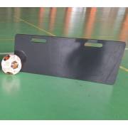 Supplier photo of the board leaning back on an indoor court with a ball beside it