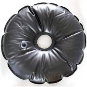 Round PVC water base filled with water, with its filling valve