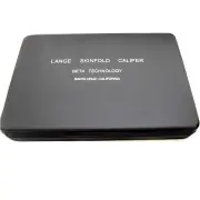 Closed black Lange Skinfold Caliper case, on a white background